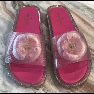 NWOB KATE SPADE KATE GLITTER SLIDES 9